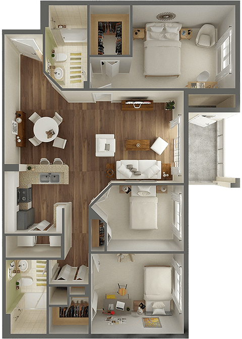 Langford Floor Plan at Heritage Cove, Florida, 34997